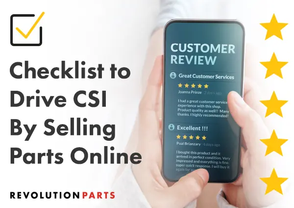 Checklist to Drive CSI By Selling Parts Online